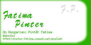 fatima pinter business card